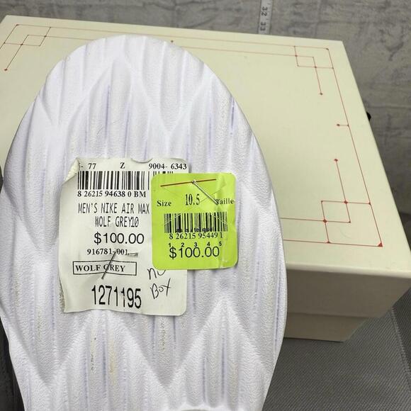 Nike Air Max Nostalgic Wolf Grey Men’s Sneaker Shoes Size 10.5 Running Casual - Picture 5 of 7